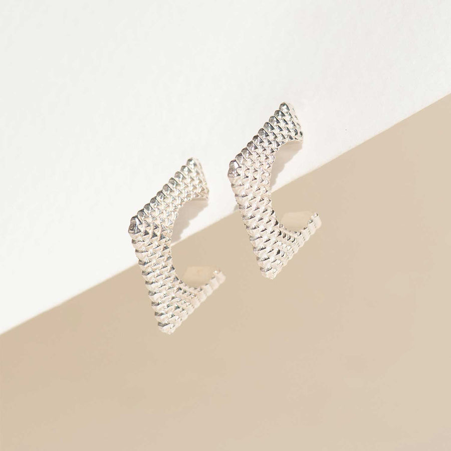 Zoe and Morgan at E.C. One London CUSCO Hoop Earrings Silver