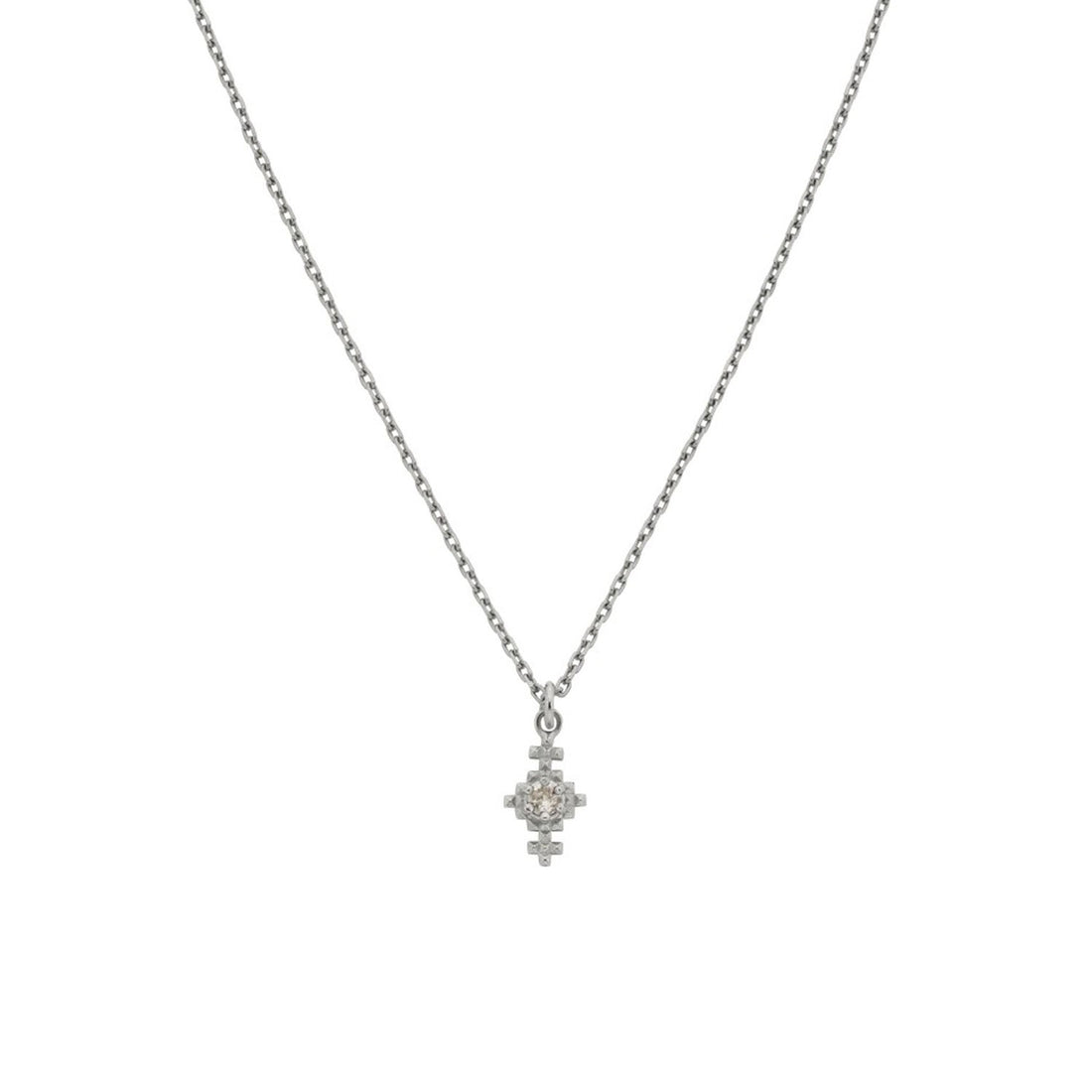 INDIE Silver Necklace with Peach Zircon By Zoe & Morgan at ethical jeweller E.C.One London