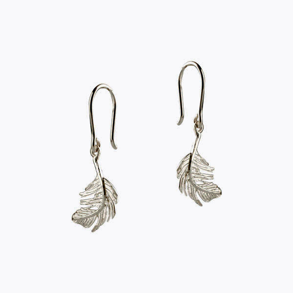 EC One Alex Monroe Little Feather Hook Earrings