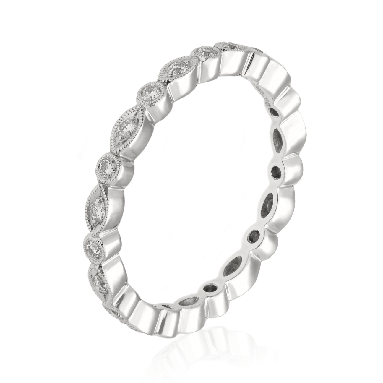 EC One Ungar and Ungar Marquise & Round Diamond 18ct White Gold Eternity Ring