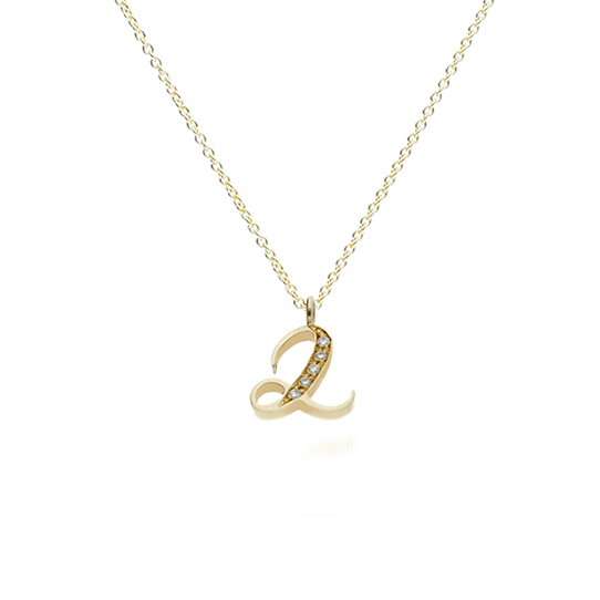 EC One recycled Gold Number "2" Pendant  Necklace with diamonds