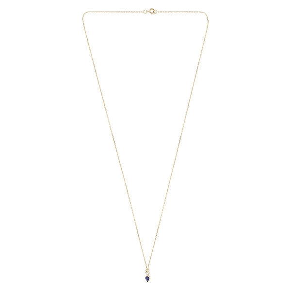 Pear Shaped Sapphire Necklace