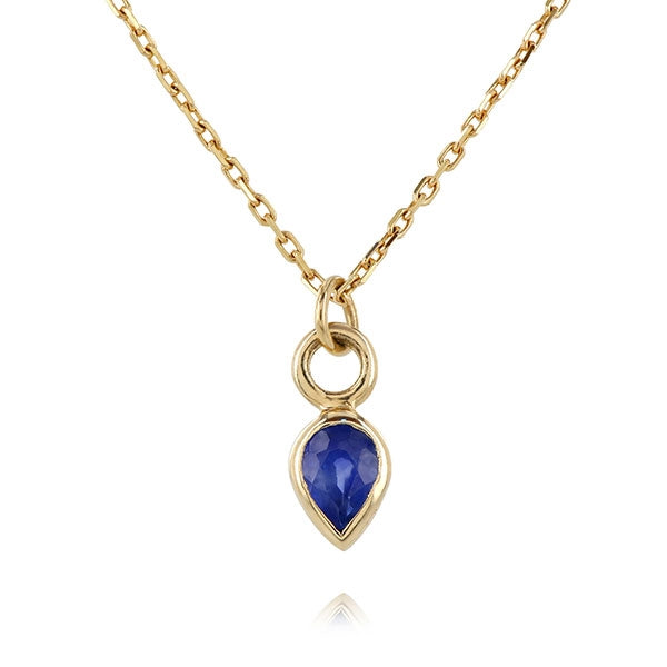 Pear Shaped Sapphire Necklace