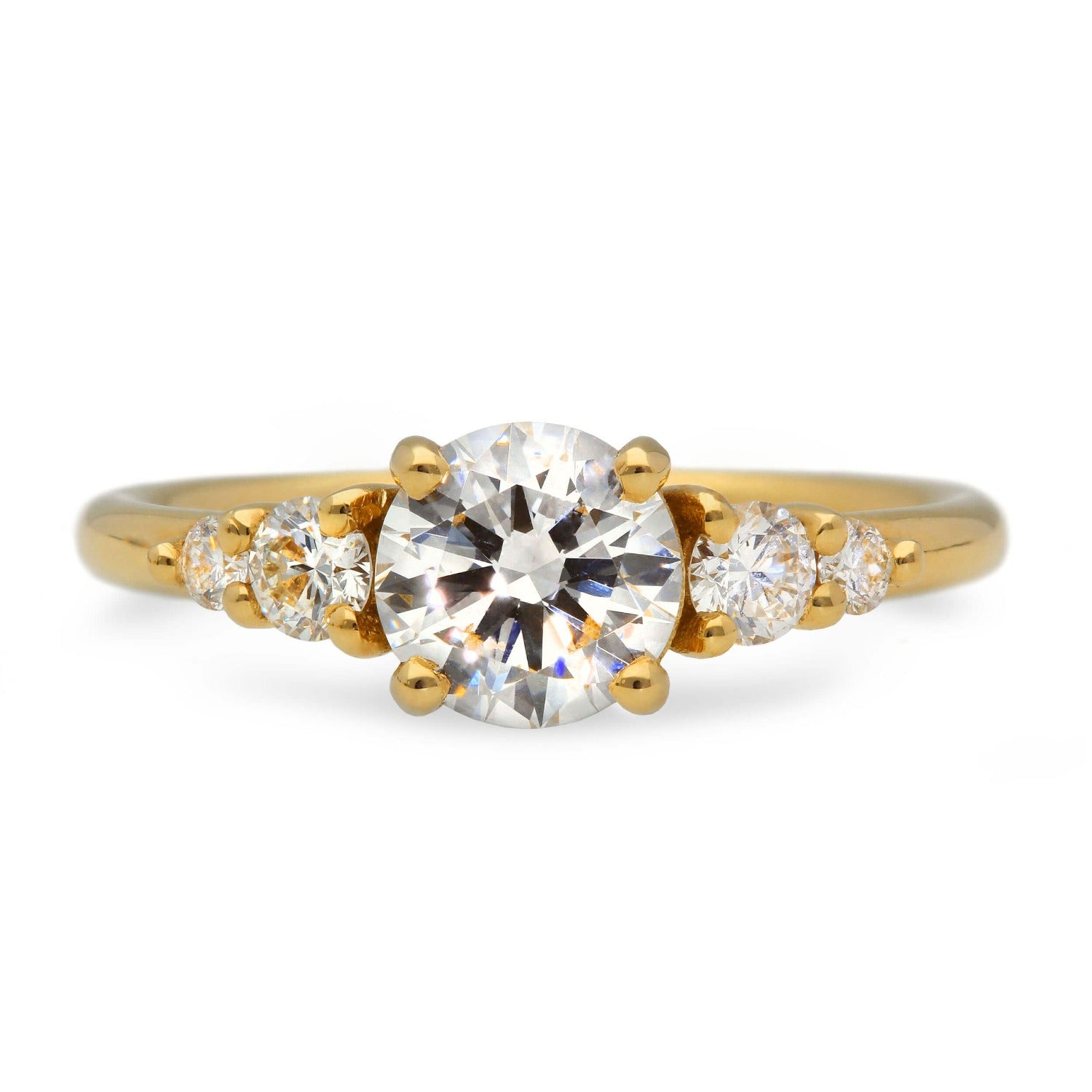 GENEVIEVE Yellow Gold 1.00ct Diamond Engagement Ring by EC One and made in their B Corp certified London workshop