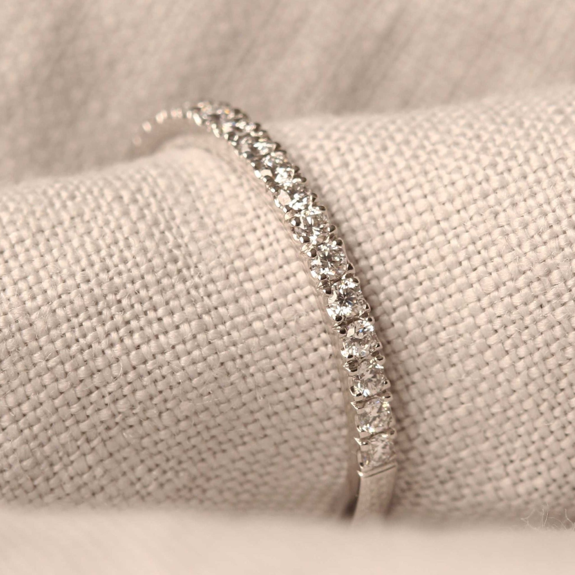 EC One 1.7mm Castel Set Diamond Eternity Ring White Gold