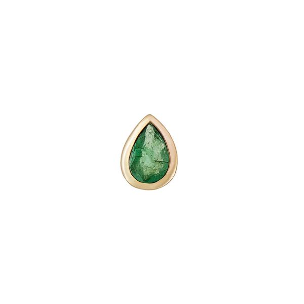 EC One Metier Single Mini Pear Shaped Emerald Stud