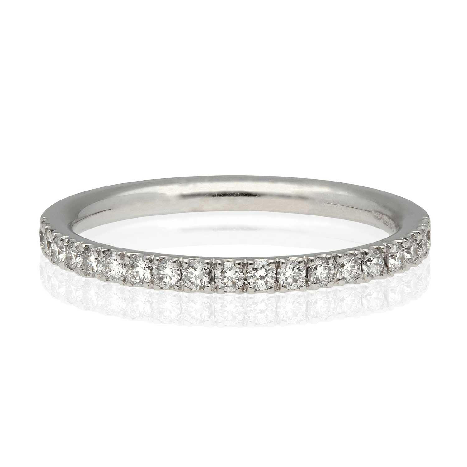 EC One 1.7mm Castel Set Diamond Eternity Ring White Gold