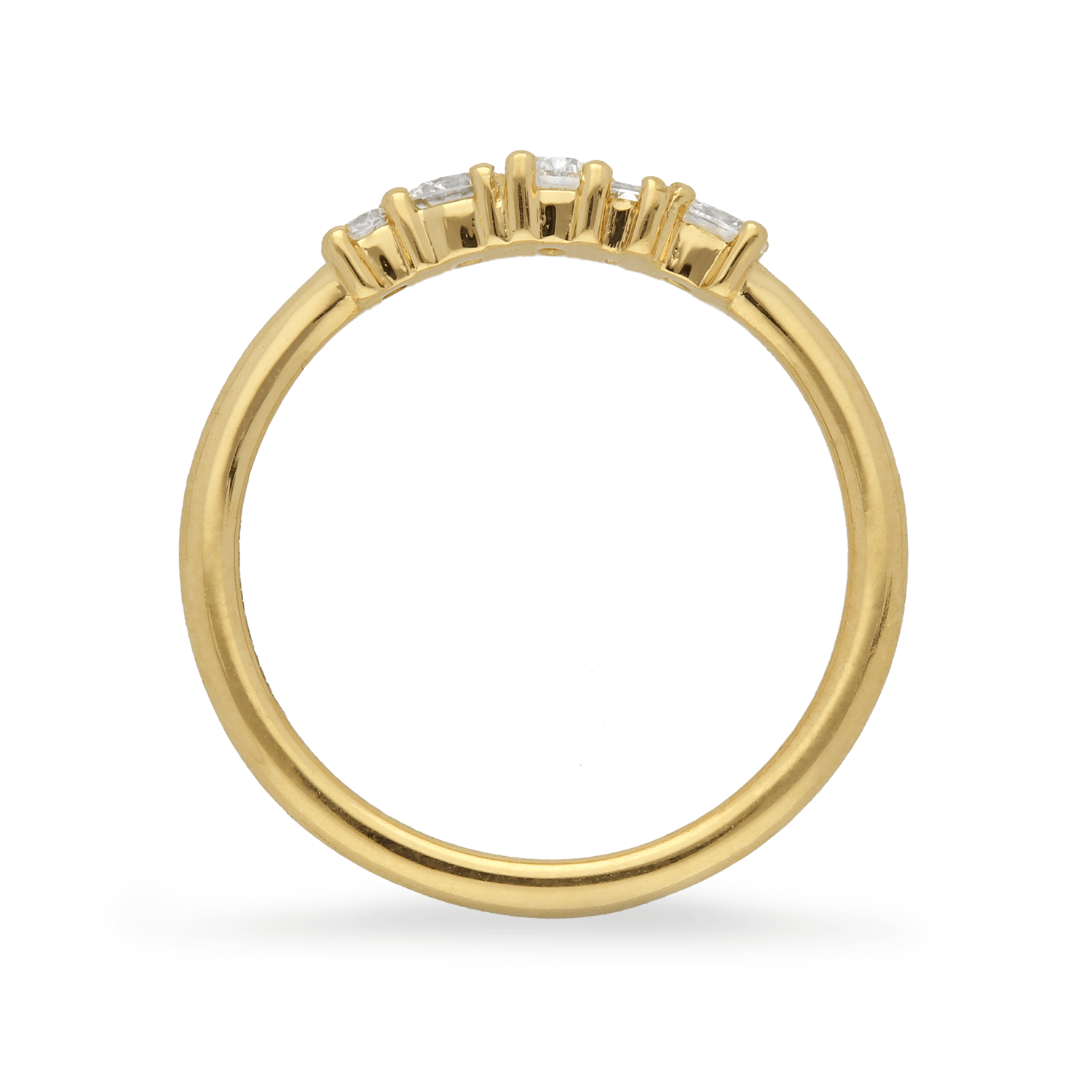 EC One Medium "Elise"  recycled 18ct Yellow Gold Ring with Diamonds