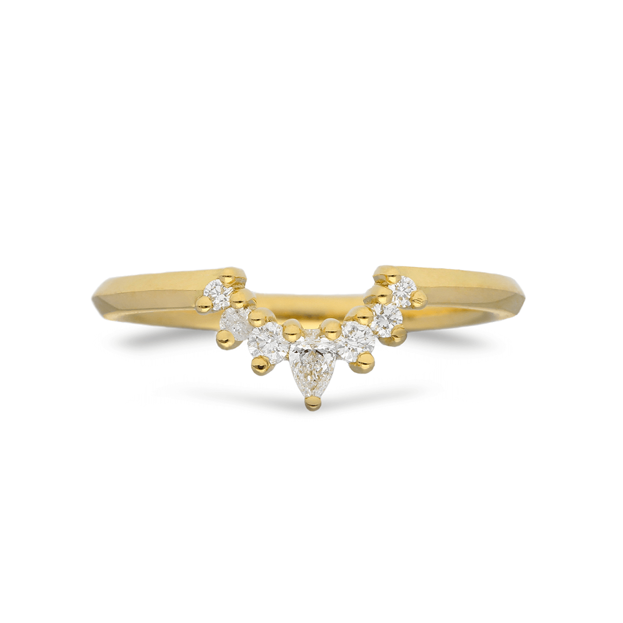 EC One Mini Tiara recycled Gold Diamond Wedding Ring