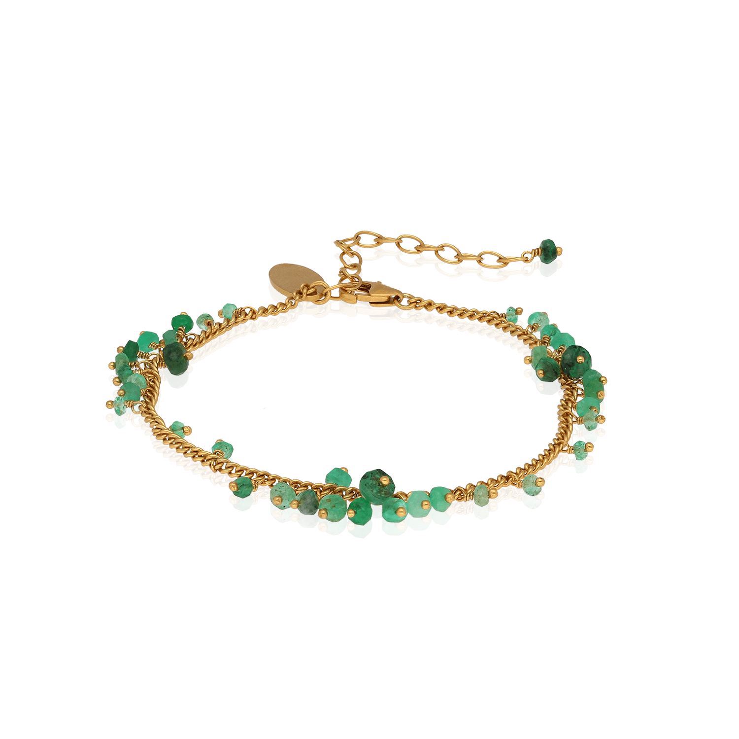 EC One Kate Wood Emerald Scattered Bracelet