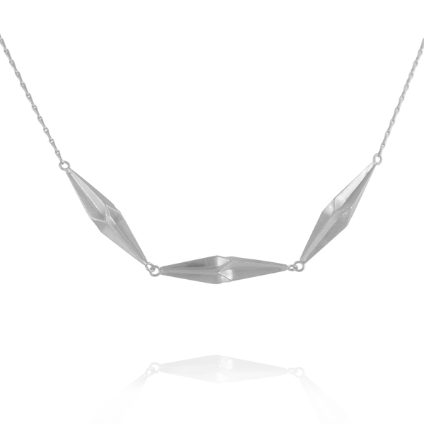 EC One Alice Barnes Shard Triplet Necklace Silver