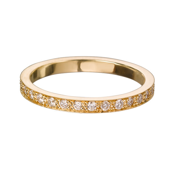 EC One recycled gold Half Slim EMMA Yellow Gold Diamond Eternity Ring