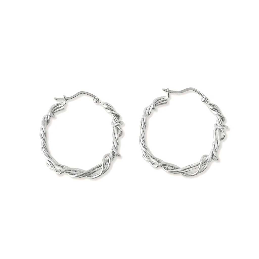 The Chance Encounter Hoop Earrings Silver