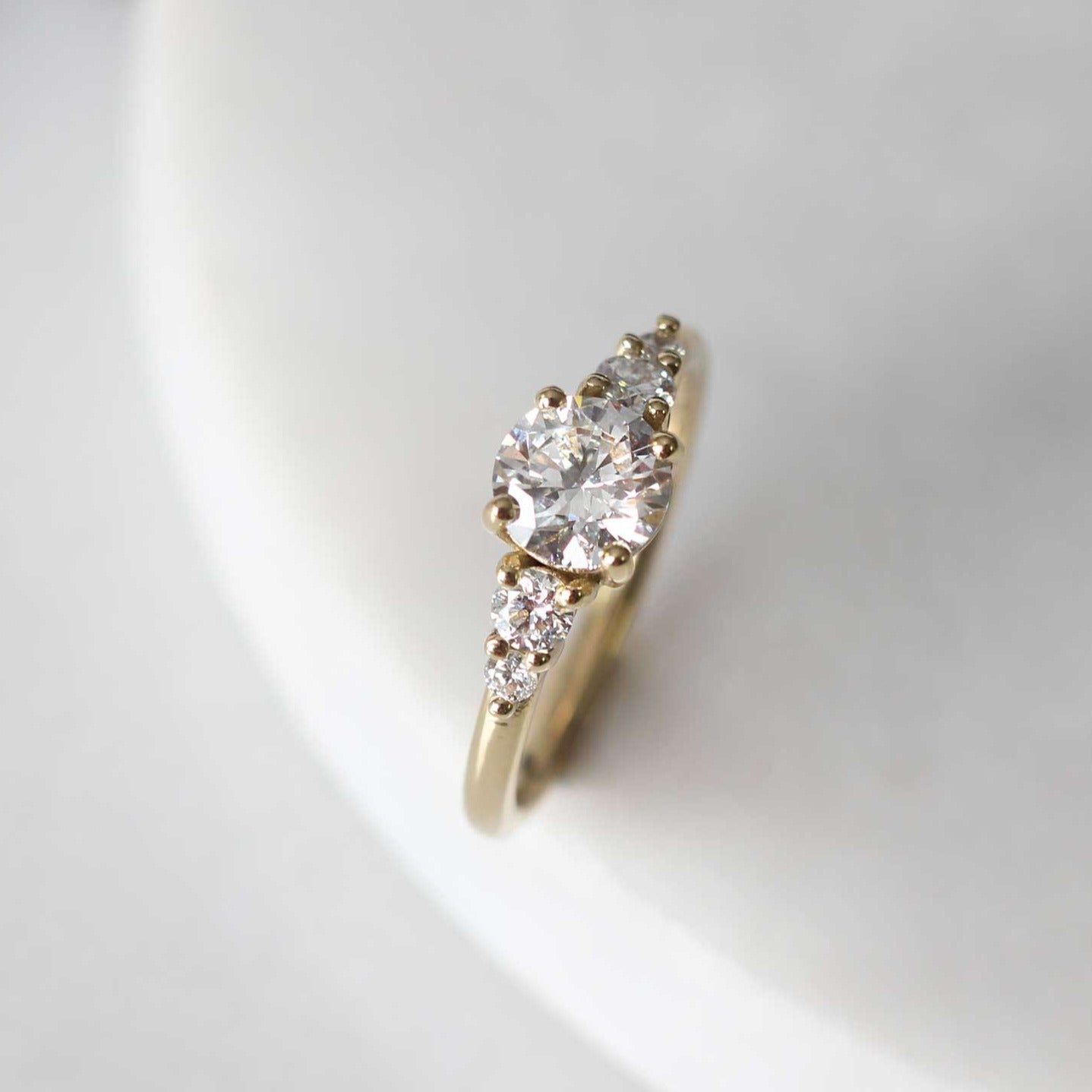 GENEVIEVE Yellow Gold 1.00ct Diamond Engagement Ring by EC One and made in their B Corp certified London workshop