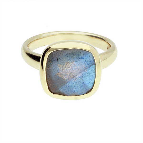 EC One Gold Lauren ring with labradorite