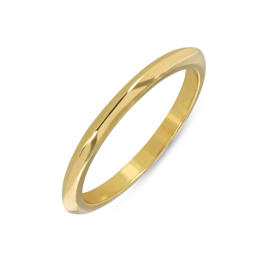 EC One recycled Gold Knife Edge Wedding Ring band