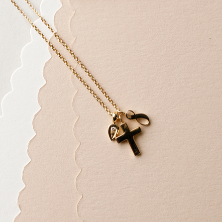 EC One Small Gold Cross Necklace