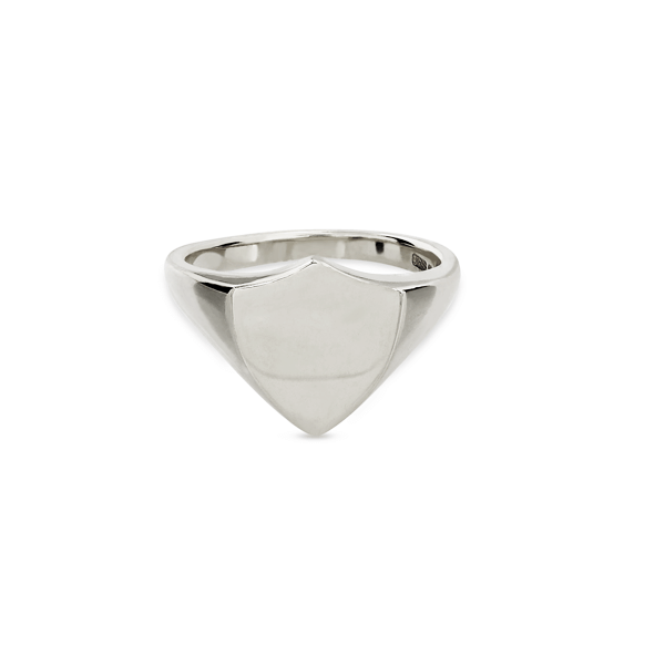 Shield Silver Signet Ring