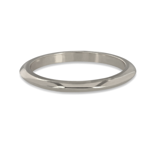 EC One Knife Edge White recycled Gold Wedding Ring