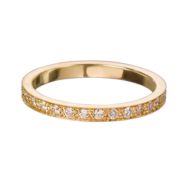 EC One 'Emma' Yellow recycled Gold Diamond Eternity Ring