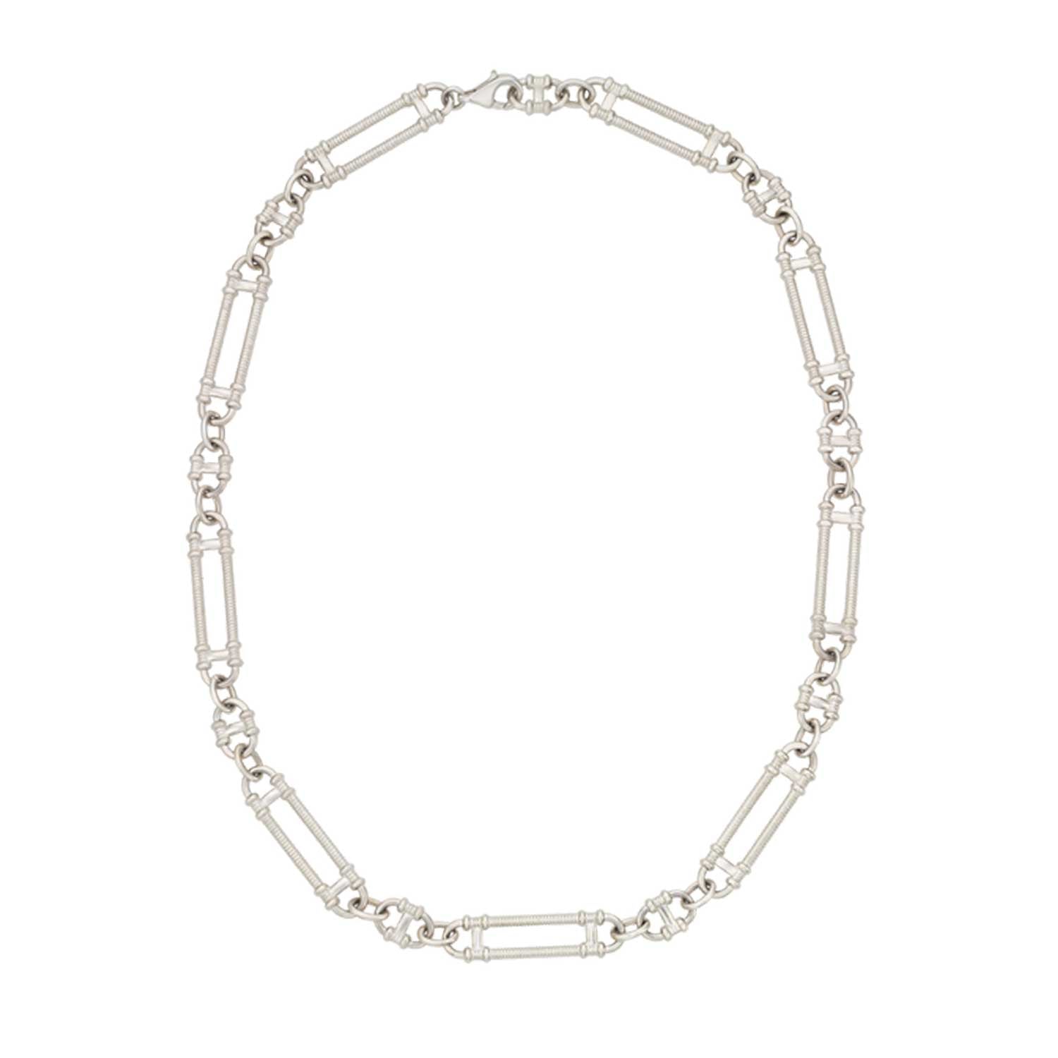 Zoe and Morgan Prana Chain Necklace Silver at EC One London