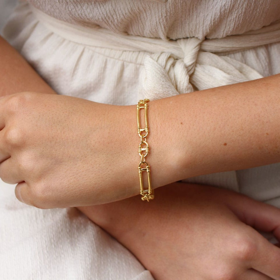 Zoe and Morgan Prana gold plated Bracelet at EC One London