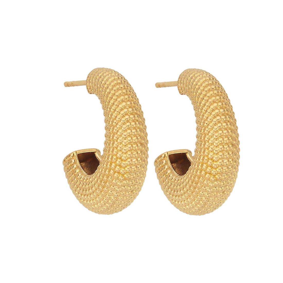 Rhea Gold Plated Hoop Earrings by Zoe & Morgan at EC One London